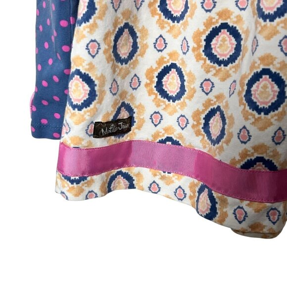Matilda Jane Girls Long Sleeve Tunic Top With Button Back & Pink Polka Size 4 - Picture 6 of 7